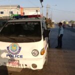 គ្រោះថ្នាក់ចរាចរណ៍នៅក្រោមស្ពានទួលក្រសាំងក្រុងតាខ្មៅខេត្តកណ្តាល